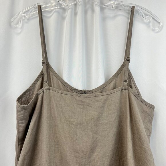 Forever 21 Womens Sleeveless Romper Tie Waist Taupe Size Medium Pockets New - Picture 5 of 9